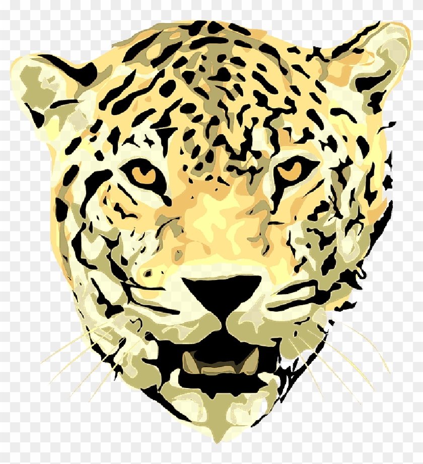 Wild Heads Silhouette Of Lion Head Colouring Pages - Leopard Clipart Png #828329