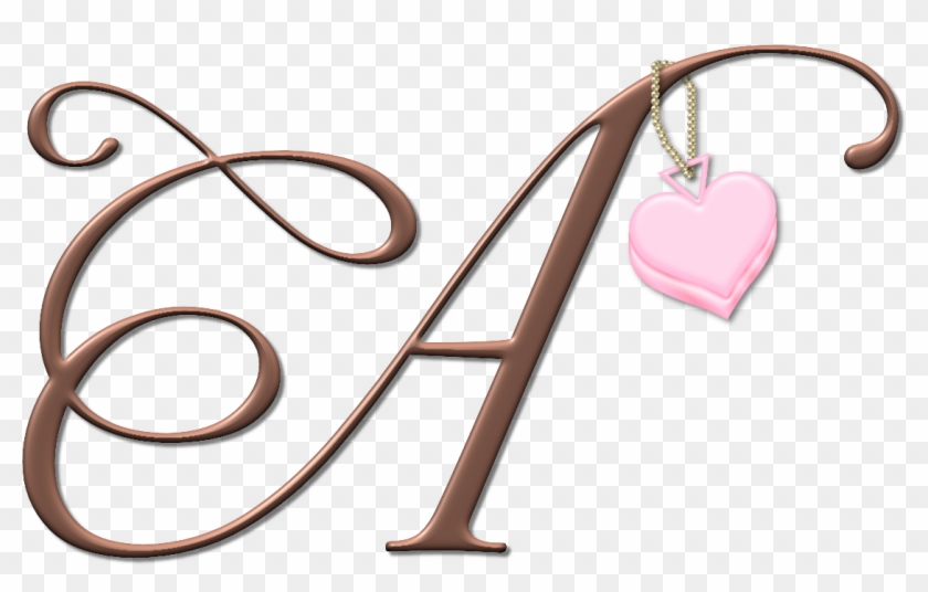 Alfabeto Decorativo Coração Rosa Png - Free Fancy Writing Fonts #828614