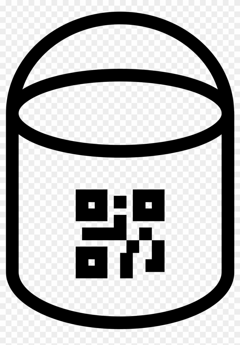 Paint Bucket With Qr Icon - Draw A Paint Bucket #828680