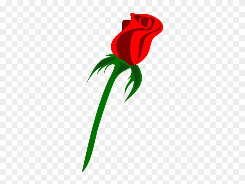 Rose Vector Art 21, - Red Rose Png Cartoon #829541