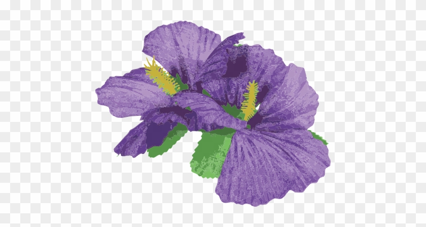 Contact - Sancto 2 Purple Hibiscus Flowers Hair Clips Accessory #829955