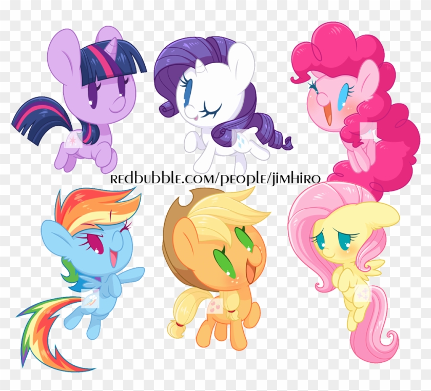 Mlp Chibis Mane 6 By Popcornpuffs - Cartoon #830098
