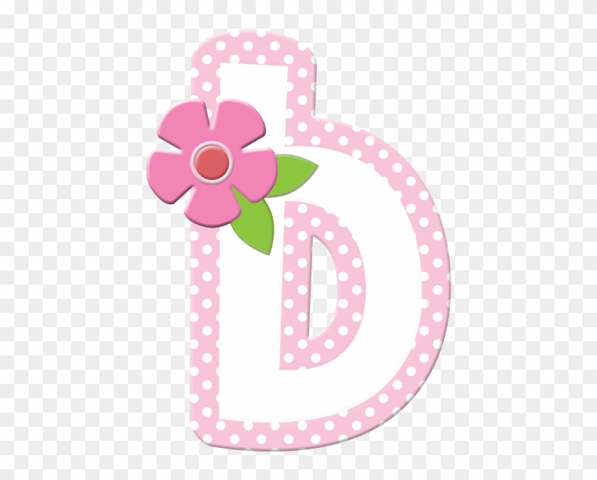 Alfabeto Con Flores Y Orilla Rosa - Letras De Color Rosado Para Imprimir #830942