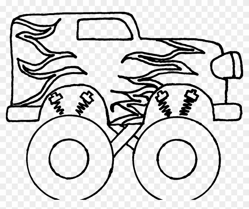 My Middle Name Is Glitter - Monster Truck Drawing Easy #831166