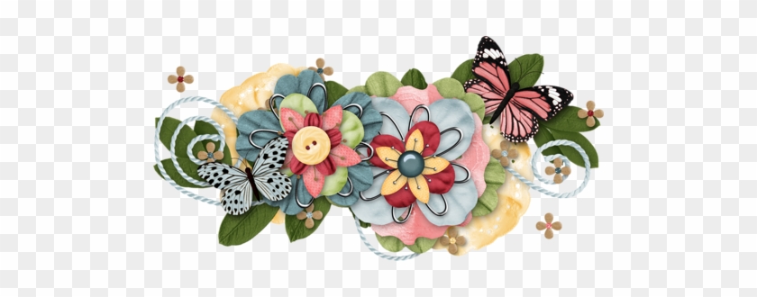 Barras Separadoras Para Fondos Y Blogger De Flores - Borders Frames Transparent Digital Scrapbooking Butterfly #831437