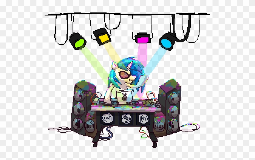 Cappydarn, Dj Pon-3, Pixel Art, Safe, Simple Background, - Cappydarn, Dj Pon-3, Pixel Art, Safe, Simple Background, #831705