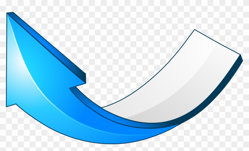 Blue Simple Curve Arrow - Portable Network Graphics #831739