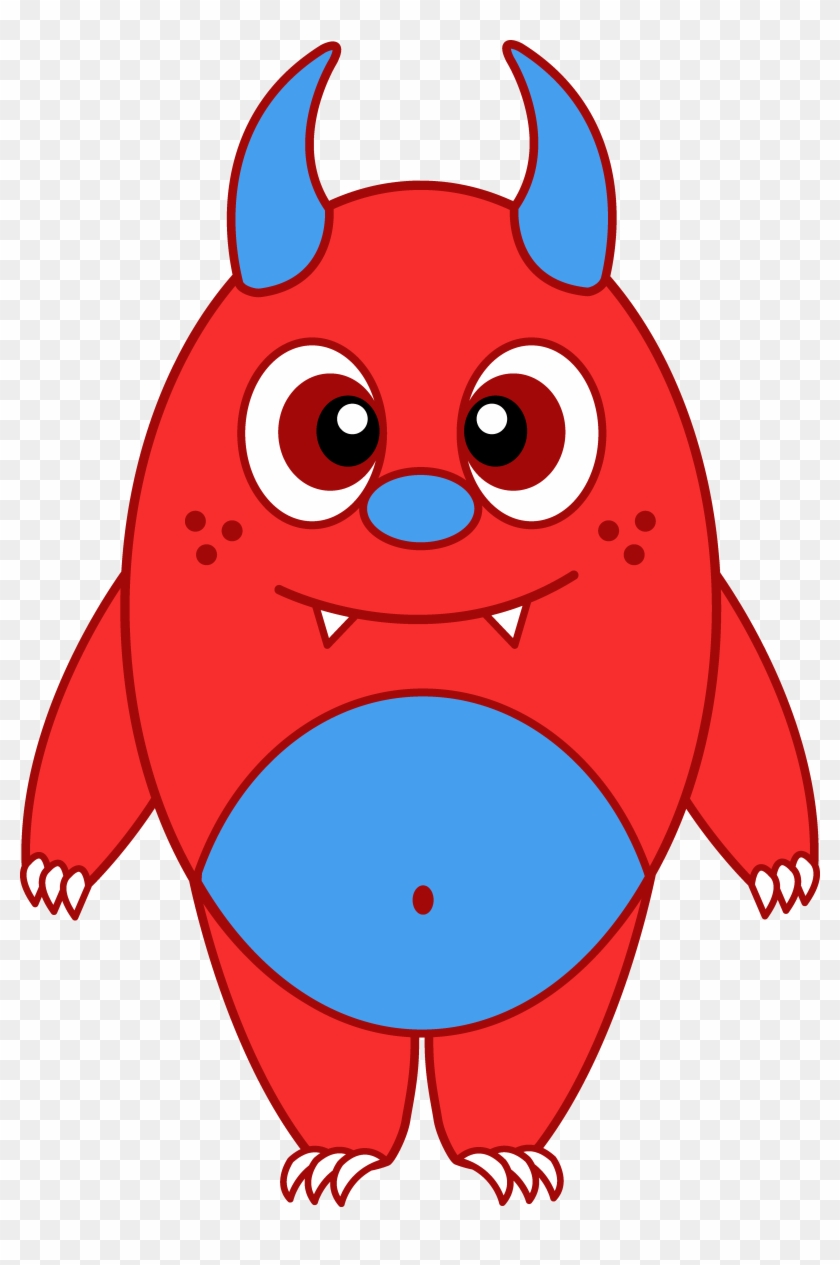 Cartoon Monsters Clip Art - Little Red Monster #832460