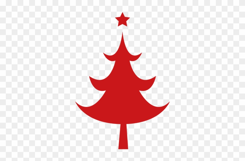 Red Christmas Tree Transparent Png - Christmas Tree Png Vector #833769