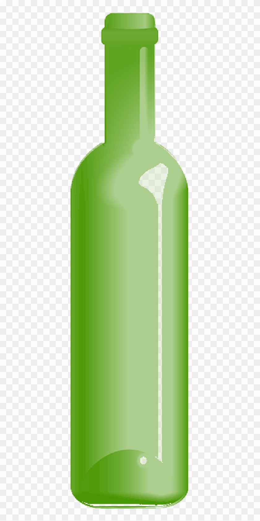 Green, Glass, Bottle, Cartoon, Empty, Container - Glass Bottle #833798
