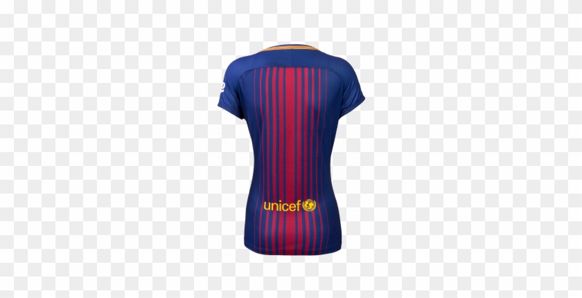 Barcelona 2017 2018 Women's Home Red Blue Soccer Jersey - Unicef #834284