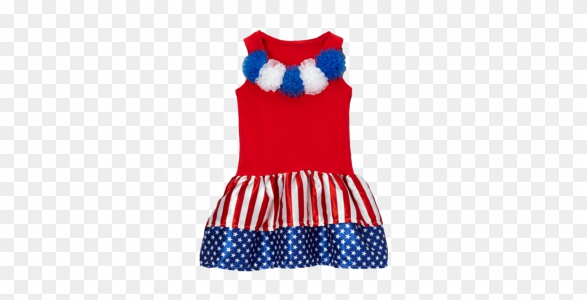 4th Of July Red Flag Rosette Dress - Polka Dot #834349