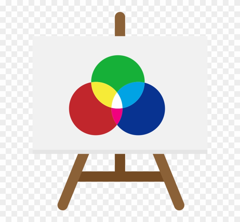 Easel With Canvas Flat Icon Vector - Scalable Vector Graphics #836016