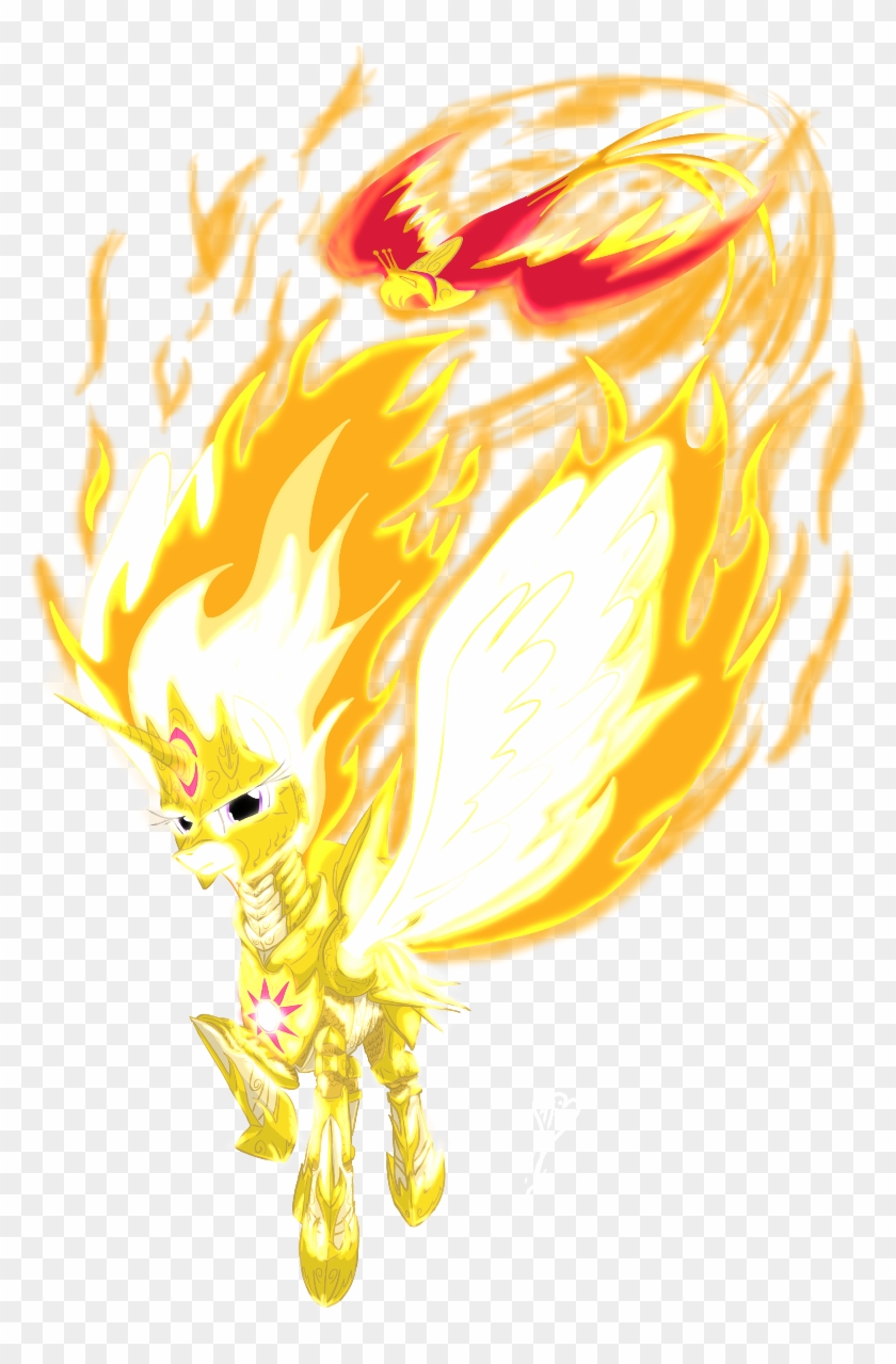Princess Luna -, Princess Celestia And A Phoenix, Philomena - Mlp Celstia As Solar Flare #836801