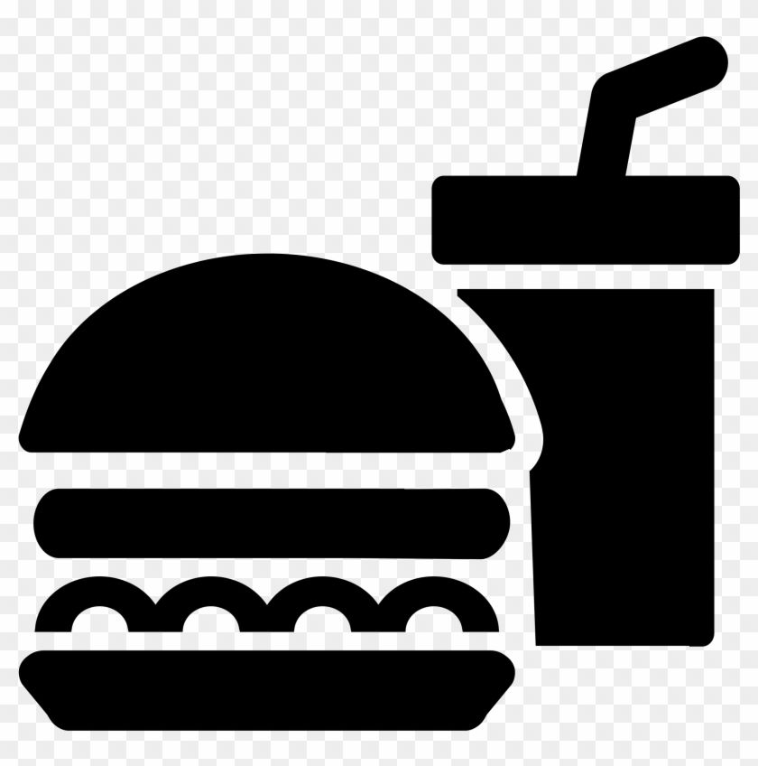 Fast Food Junk Food Drink Clip Art - Food Clipart Black And White #837068