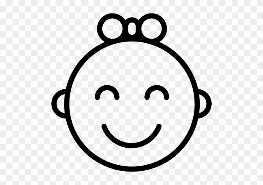 Happy Baby Girl Free Icon - Baby Girl Icon Png #837116