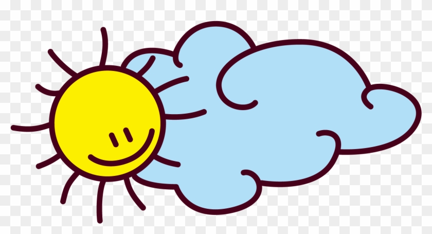 Sun And Clouds - Sun And Cloud Cartoon Png #837126