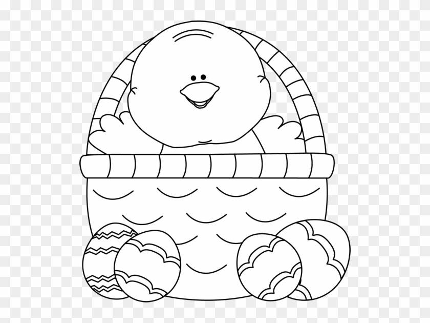 Easter Basket Clip Art Black And White Quotes Yzwinb - Easter Chick Clipart Black And White #837337