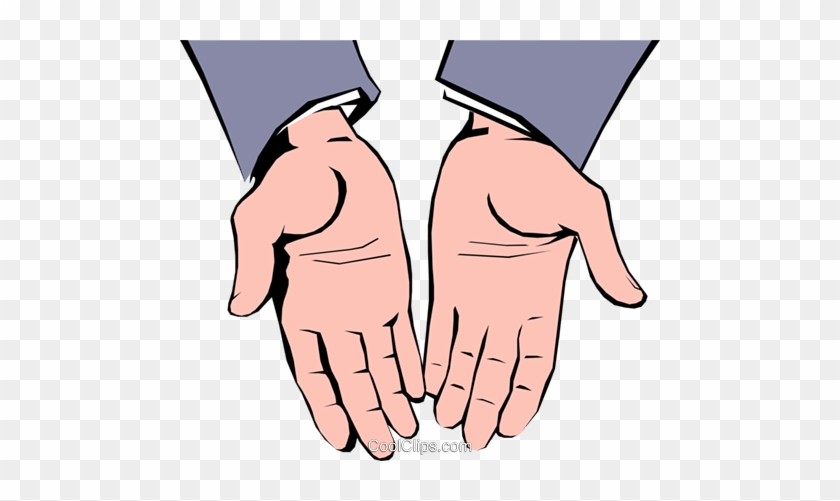 Open Hands Royalty Free Vector Clip Art Illustration - Open Hands Clipart Png #837476