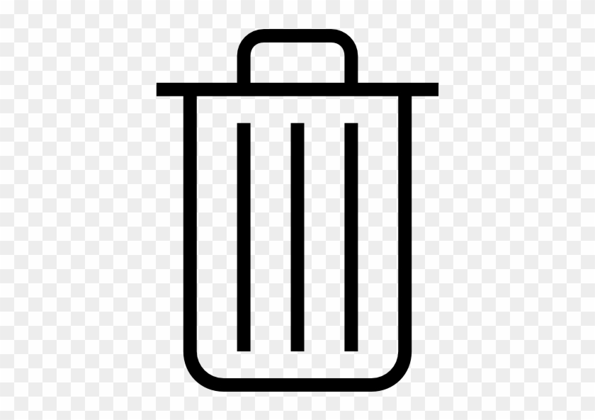 Trash Can Outline Free Icon - Trash Can Vector Free Black #838126