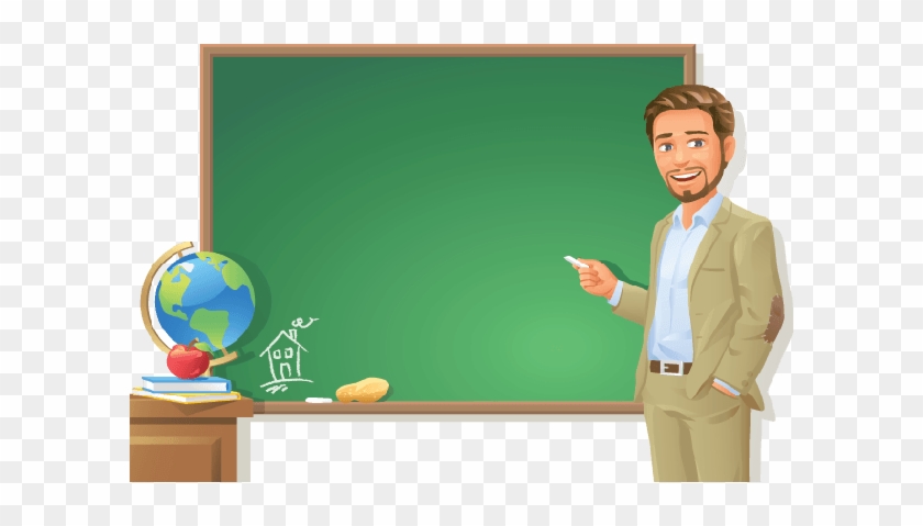 Teacher Transparent Background - Blackboard With Teacher Clipart #838449