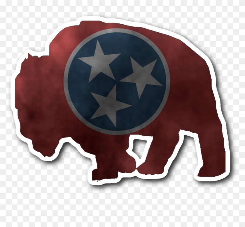 Tennessee Buff Dye Cut Sticker 3"x4" Sticker - Sticker #839741