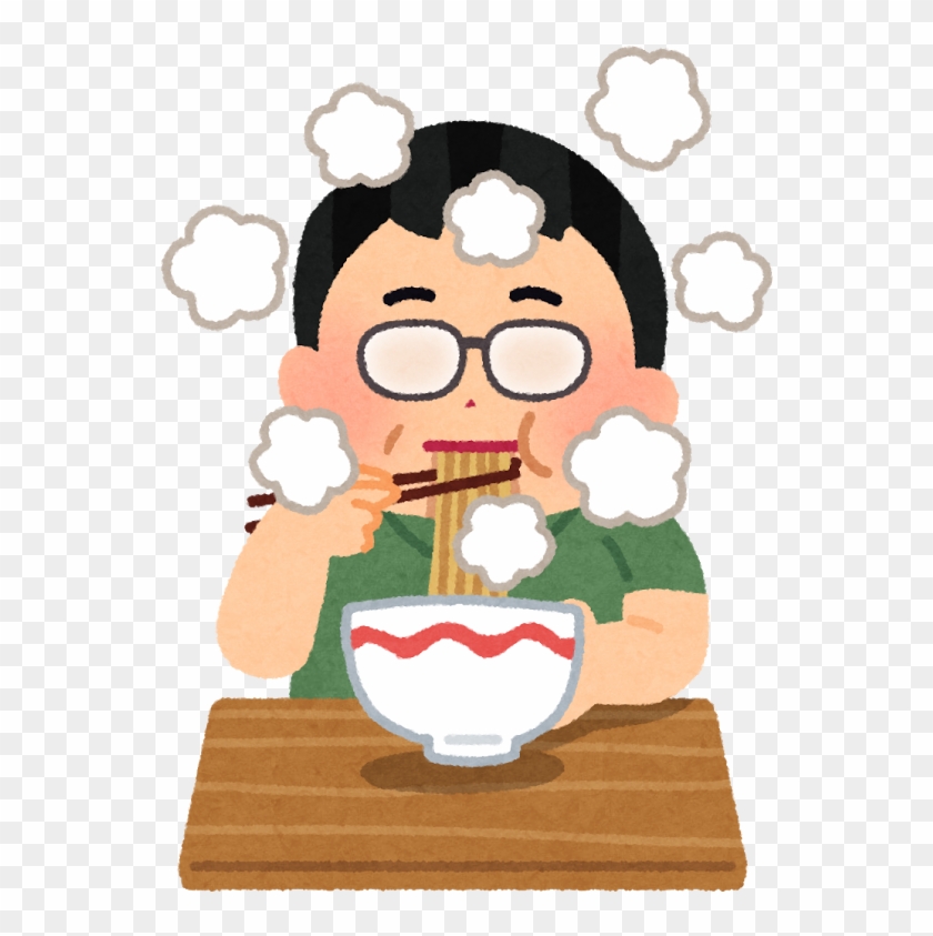 Ramen Megane Kumoru - フリー イラスト 食べ 過ぎ #840020