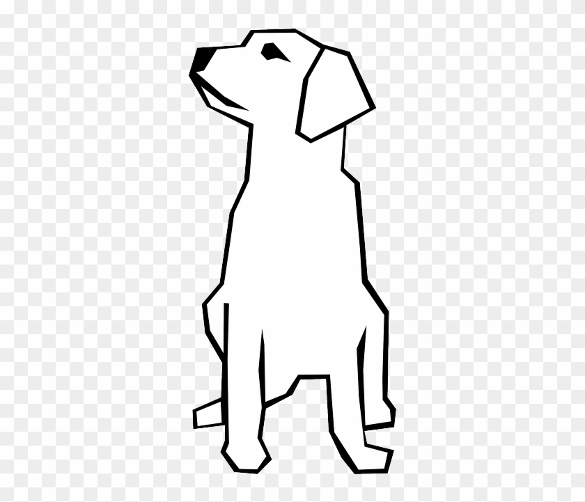 Drawn, Dog, Straight, Lines, Pet, Animal, Mammal - Lab Dog Simple Drawings #840276