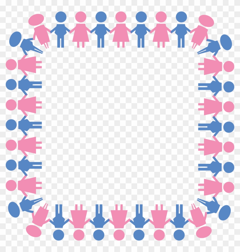 Male And Female Symbols Holding Hands Square Large - Male And Female Symbols Holding Hands Square Large #840512