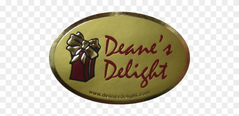 Label - Gold Custom Oval Foil Labels #840552