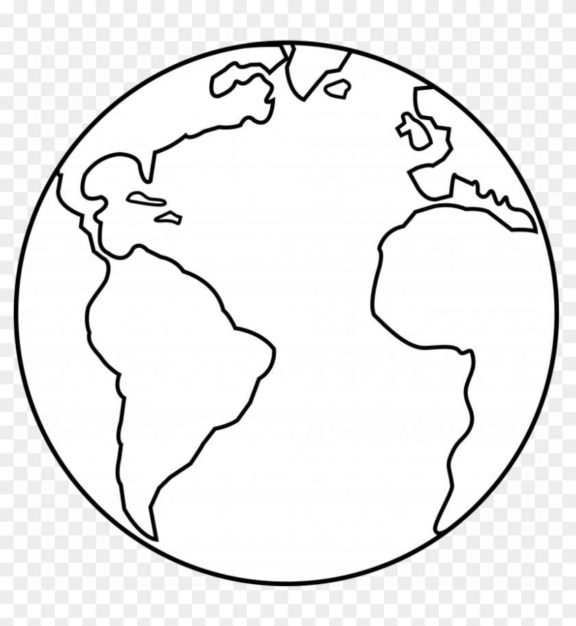 Earth Clipart Black And White #840992