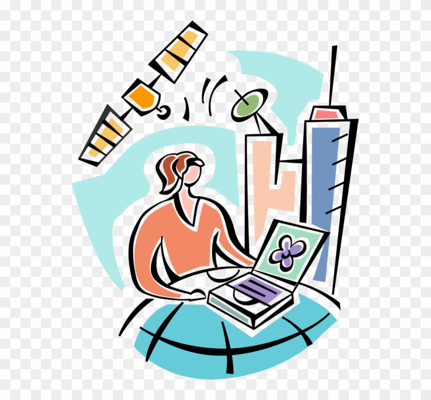 Vector Illustration Of Researching Information Resources - Vector Illustration Of Researching Information Resources #841280