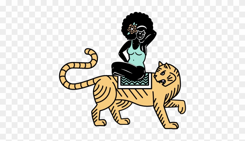 1tiger Artist Woman Tiger Big Cat Drawing-2 - Illustration #842438