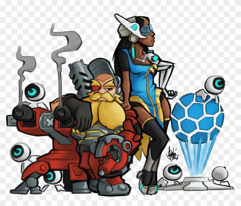 Overwatch Cartoon Fictional Character Art - Cartoon #842459