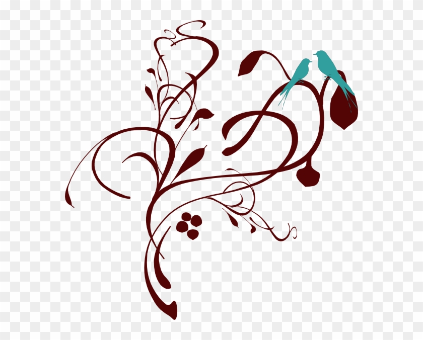 Birds On A Branch Clip Art At Clkercom Vector Online - Vines Clip Art #843261