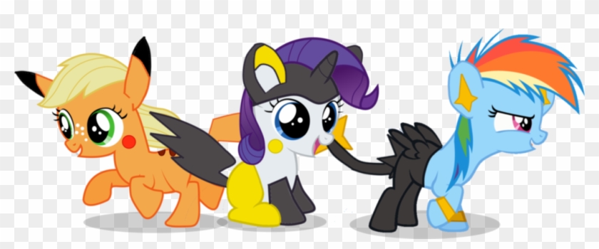 Applejack, Rarity, And Rainbow Dash By Genesismasterda - Friendship Is Magic Rainbow Dash #844180