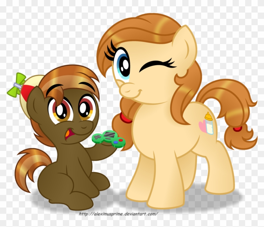 Button And His Mom By Aleximusprime Button And His - Cartoon #844454