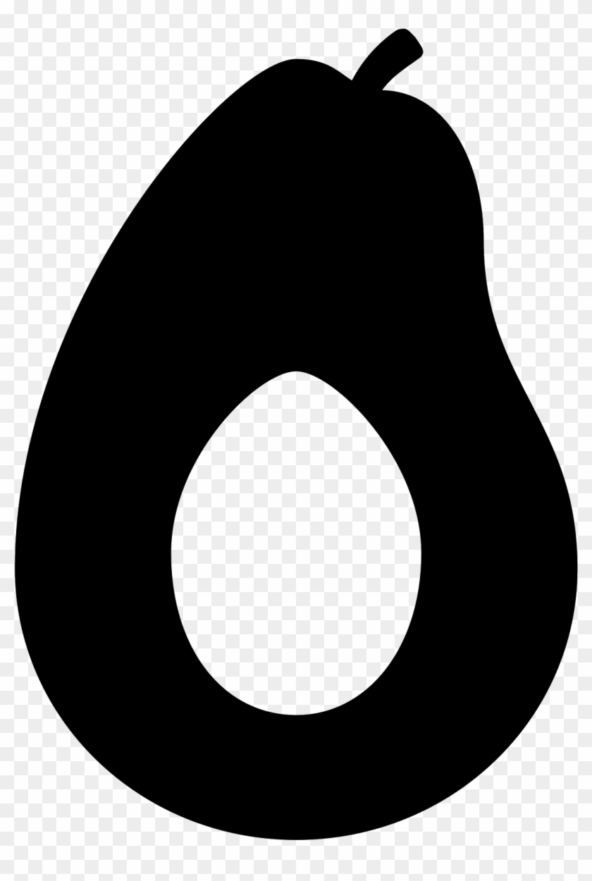 It's The Outline Of An Avocado That Has Been Cut In - Avocado #844603