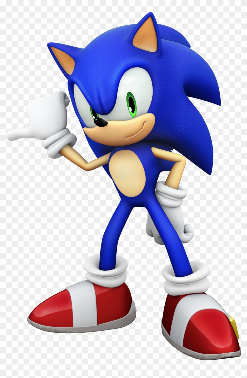 Sonic Pointing To His Right While - Sonic The Hedgehog Pointing #845400