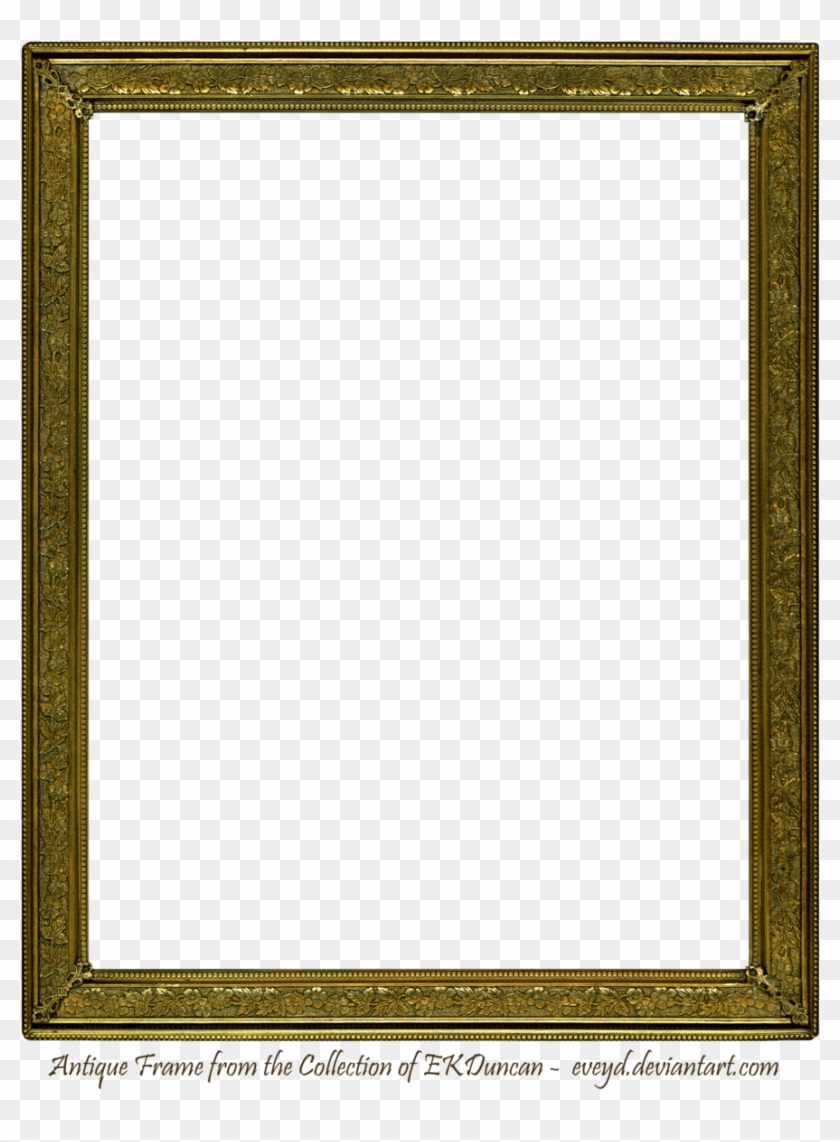 Antique Gold Vintage Frame 1 By Ekduncan By Eveyd - Square Picture Frame Png #845537