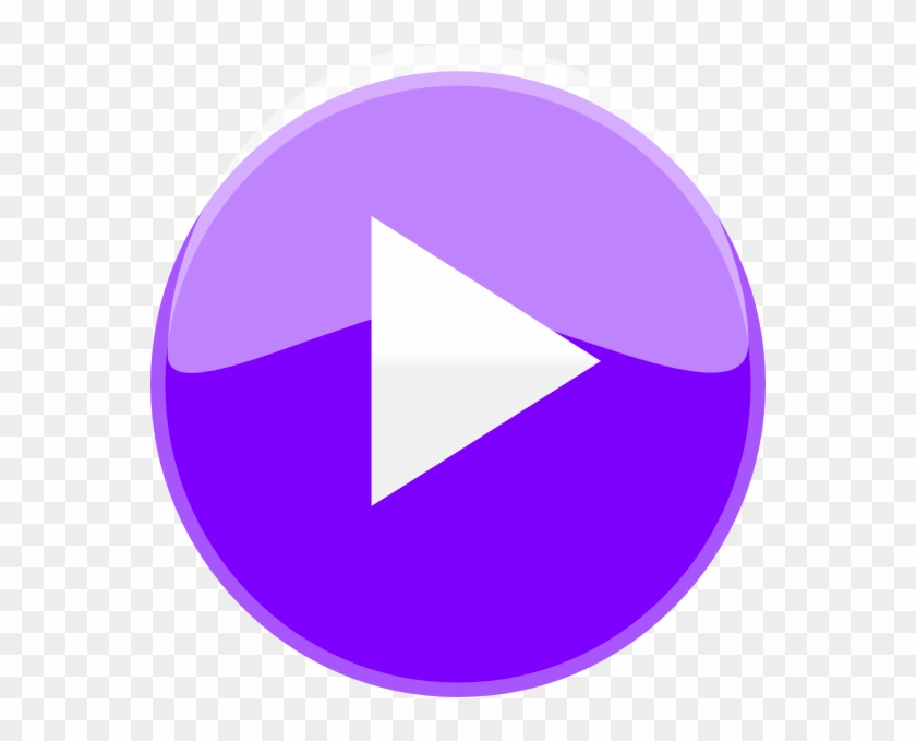 Purple Play Button Svg Clip Arts 564 X 599 Px - Purple Play Button #846023
