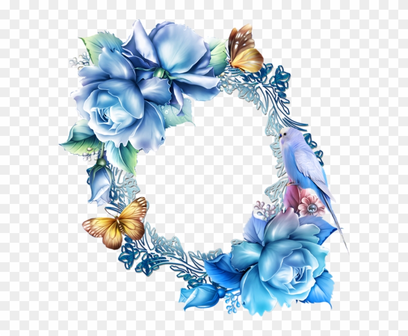 Blue Flower Png Border #846171