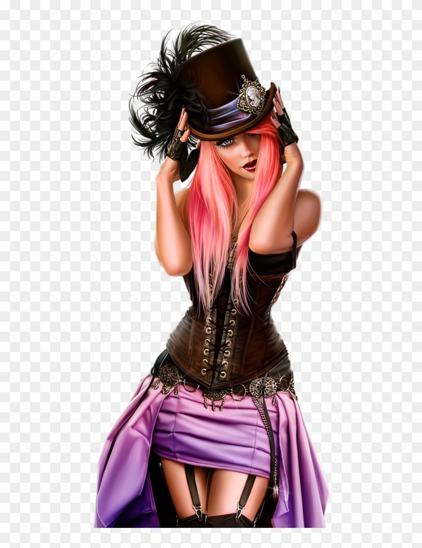 Pinup Art, Tube, 1, Steampunk, Daughters, Woman - Costume Hat #846883