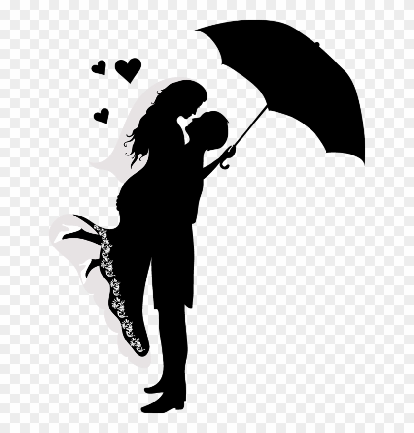 Silhouettes Ombres Chinoises - Wedding Cake Topper Silhouette Groom And Bride, Acrylic #847390