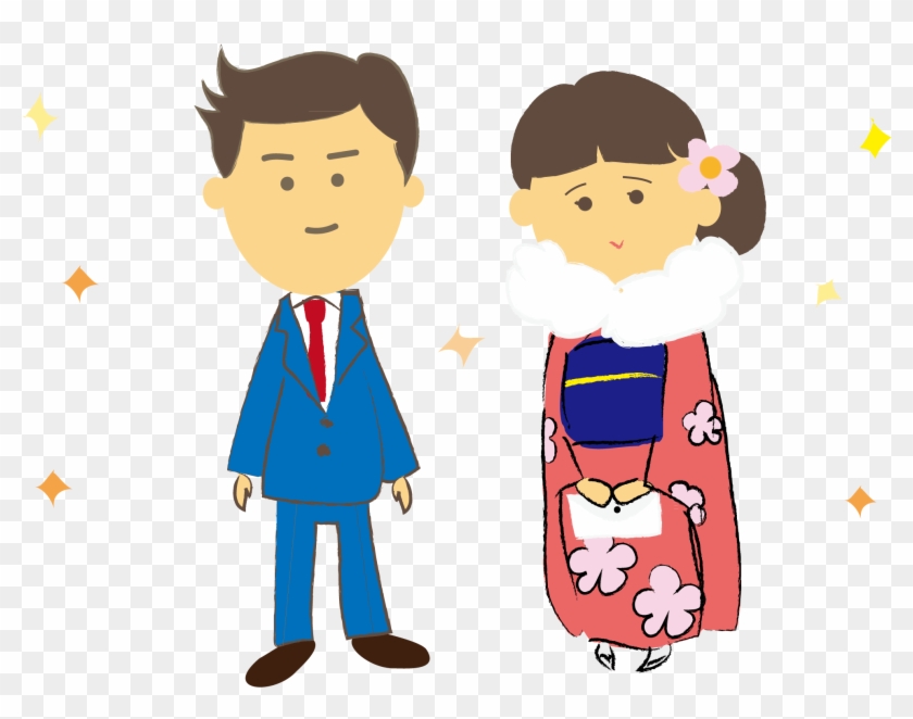 成人式のイラスト-01 - Furisode #847420