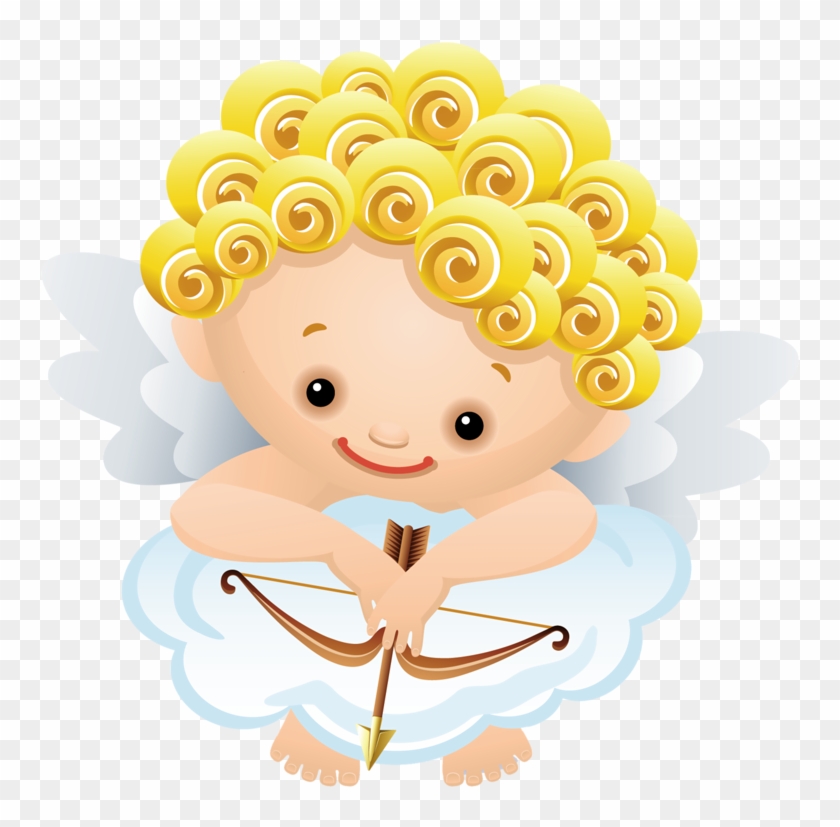 Cartoon Angel With Bow Png Clipart - Cartoon Angel Png #847558