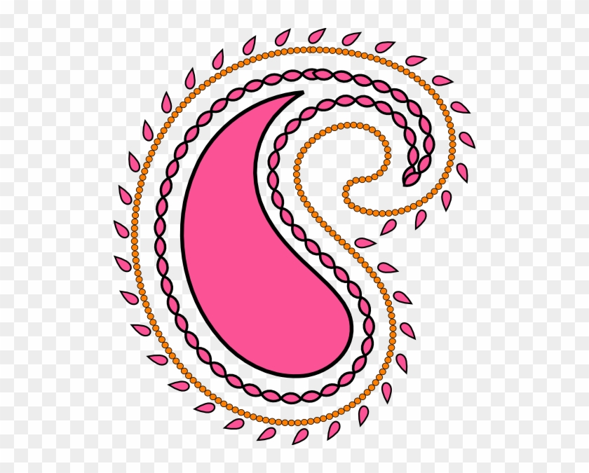 3drose Db1946141 Print Of 1 Huge Pink N Green Paisley #848128