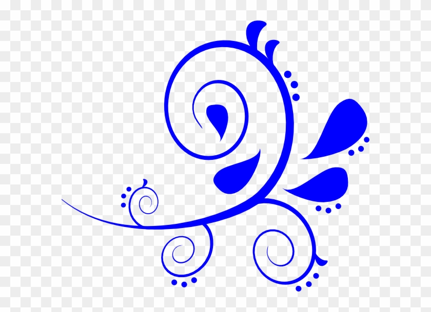 Blue Corner Cliparts - Free Paisley Clip Art #848549