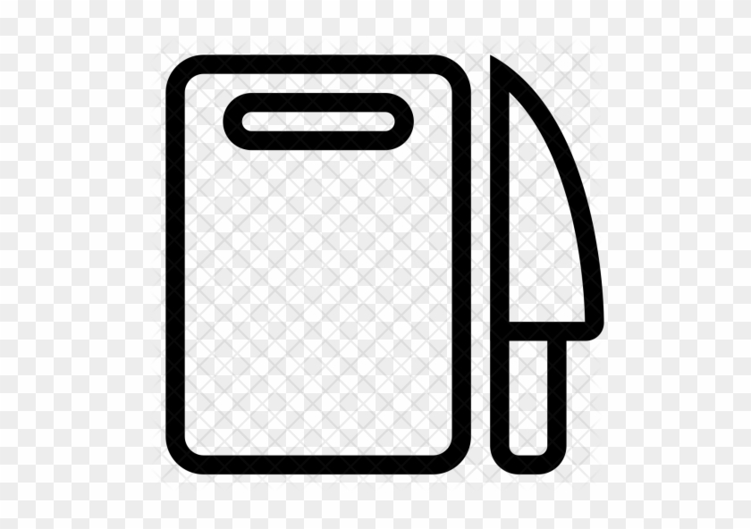 Kitchen, Cutting, Board, Knife, Cook, Preparation Icon - Chopping Board Icon Transparent Background #849231