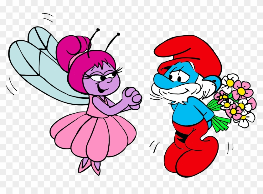 Cjtwins 31 59 Commission For Mrsmurfy98 Papa Smurf - Smurfs Flowerbell #849345